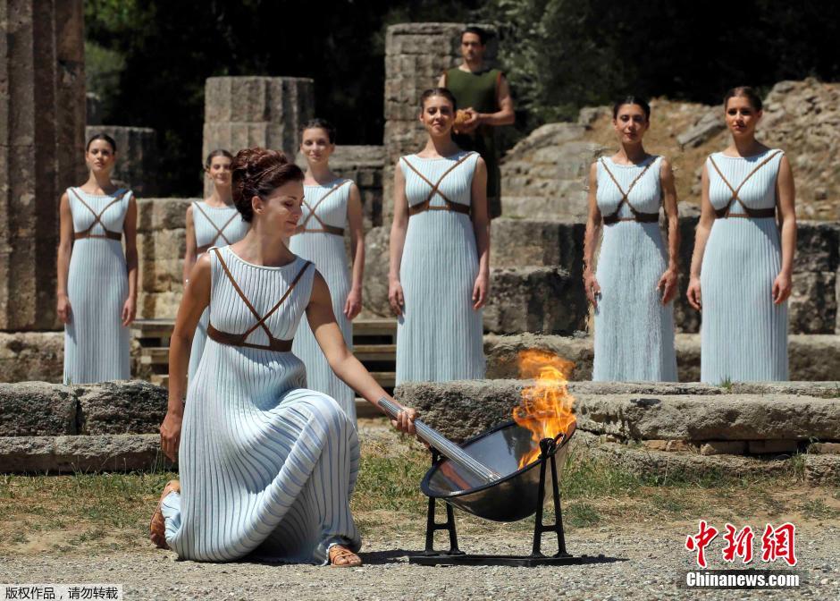 2016里约奥运会圣火采集仪式在雅典举行