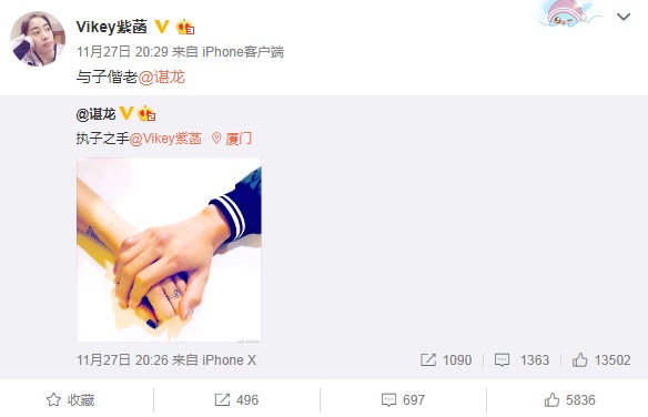 谌龙求婚成功领证结婚谌龙王适娴执子之手与子偕老