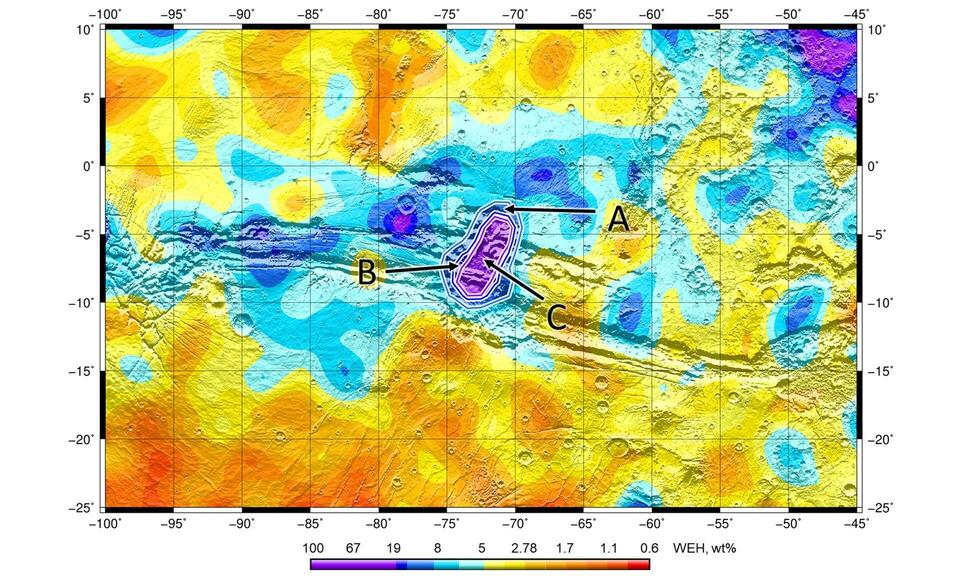 歐俄聯合探測項目在火星大峽谷發現大量水的存在
