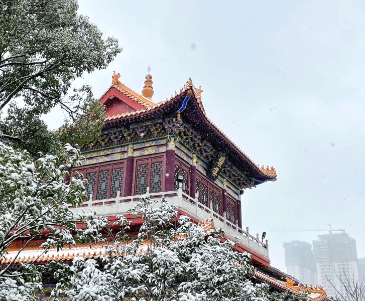 （中首）貴陽西普陀寺初雪素裝