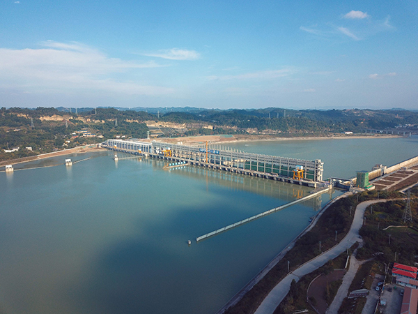 （唯一 附链接）新春走基层｜畅通川渝水上通道 岷江港航电枢纽建设如火如荼_fororder_岷江犍为航电枢纽-1