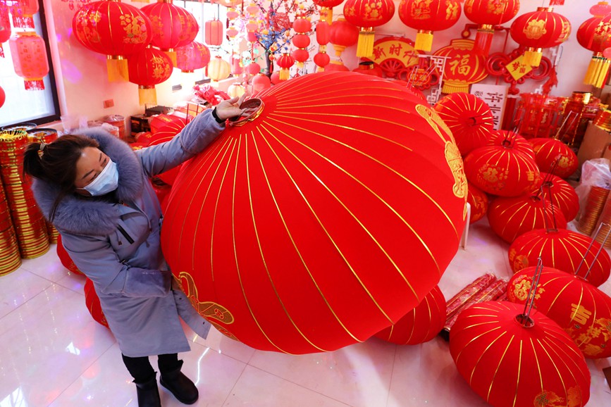 焦作温县：新年近 灯笼俏