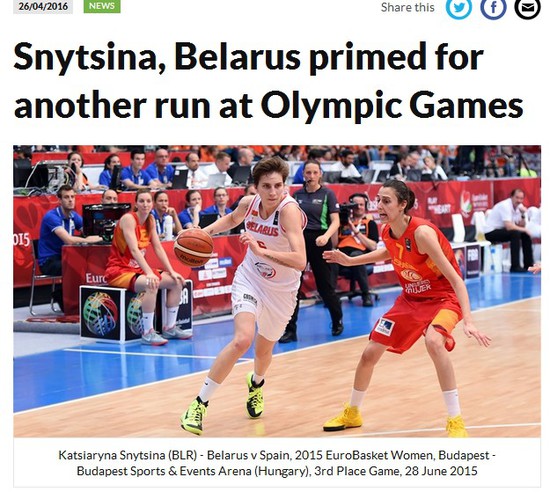 白俄罗斯悍将向女篮下战书:期待落选赛对阵中国