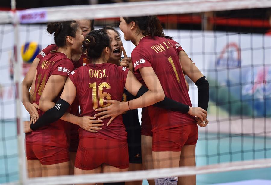 中日女排精英赛：中国胜日本