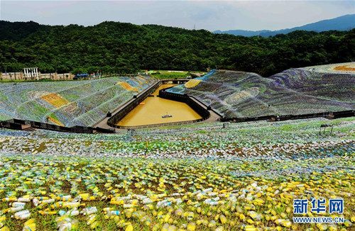 台灣400萬支回收塑膠瓶再現“星空草原”實景