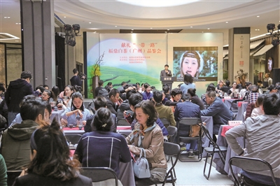 2017年廣州茶博會舉行 福鼎白茶吸引一批又一批茶友