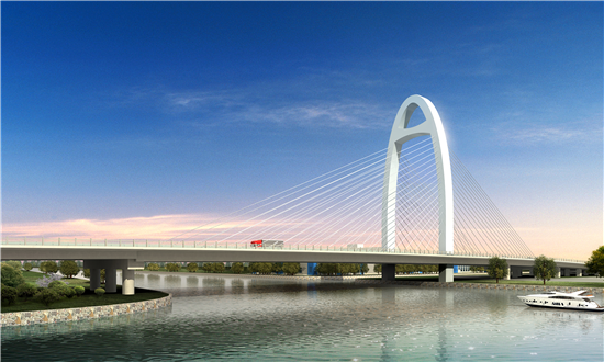 （B 創新江蘇列表 三吳大地蘇州 移動版）蘇州元和塘大橋完成邊跨合龍 南天成路西延工程建設過半