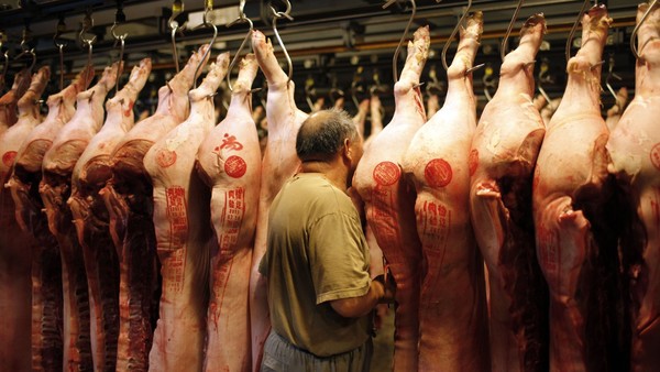英媒关注中国投放储备猪肉平抑肉价：母猪不够