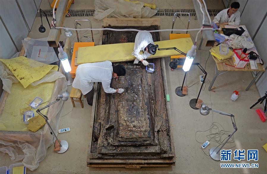 海昏侯墓內棺考古進入後期清理階段