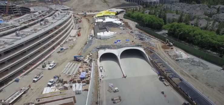 科技感十足 苹果“太空船”总部最新航拍图曝光