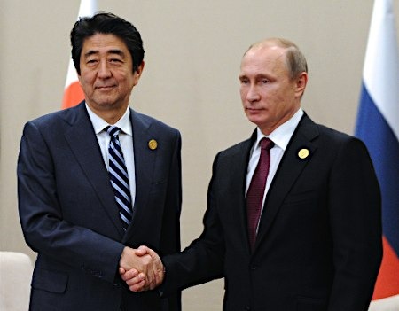 普京在索契会见安倍 称日本是俄重要合作伙伴