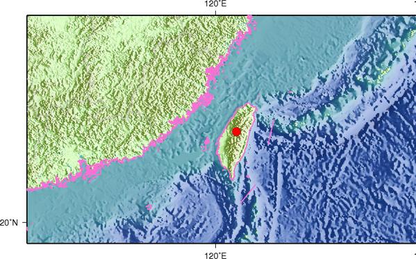 台湾南投县发生4.6级地震 震源深度6千米