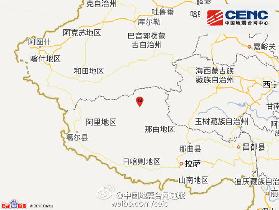 西藏尼玛县发生46级地震震源深度6公里图