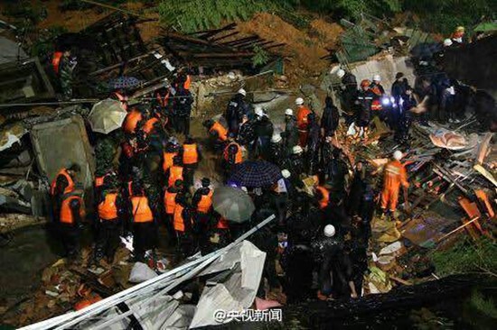 福建山體滑坡已致39人失聯，2人遇難(圖)