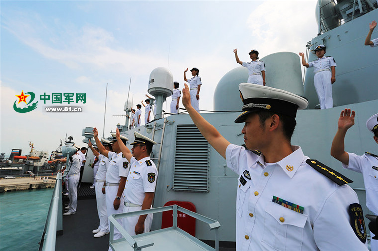 兰州舰结束东盟10+8海上安全与反恐联演 驶离新加坡