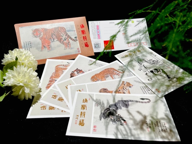 贺岁“片” | 陈湘波《瑞虎报福》贺年有奖邮资明信片正式发行