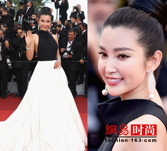 为何李冰冰连续四年戛纳红毯都梳丸子头？