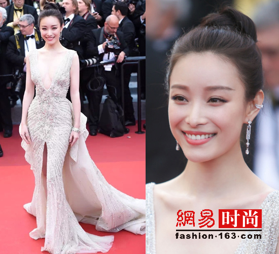 为何李冰冰连续四年戛纳红毯都梳丸子头？