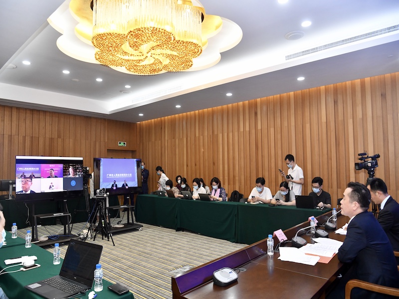 图片默认标题_fororder_广州市政府新闻办日前举行首场云上发布会，议题是数字经济下的金融服务。图片由主办方提供