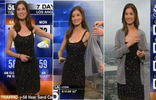 美国天气预报女主播服装遭投诉 直播被迫穿外套