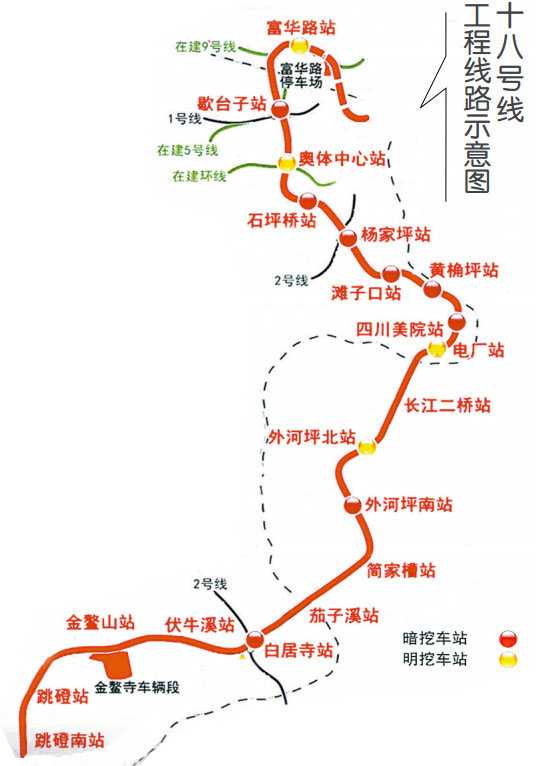 【城市遠洋帶圖】重慶軌道交通十八號線全面開工 全線有望2023年建成運營