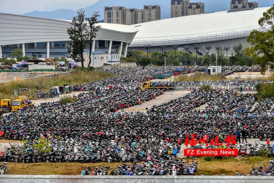 【焦點圖】【地市 福州 】【滾動新聞】福州2.2萬輛被扣電動車 領回不到一成