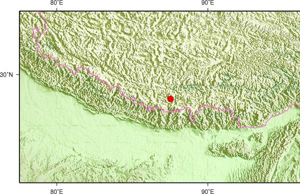 西藏日喀則市發生3.9級地震 震源深度7千米