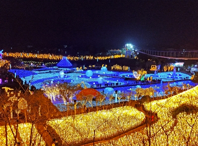 【城市远洋】重庆垫江牡丹樱花世界灯光焰火表演开幕