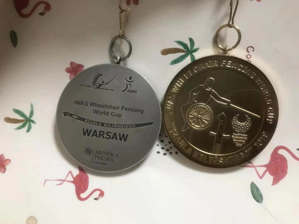 2019年轮椅击剑世界杯落幕 乐山夹江歇马乡残疾人运动员陈利强表现