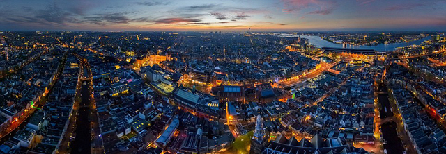 航拍世界迷人夜晚全景图:360度的景象超惊艳