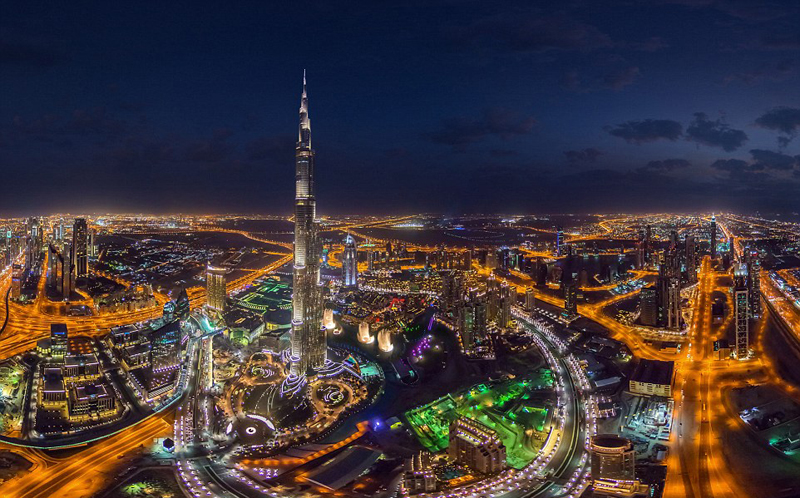 航拍世界迷人夜晚全景图:360度的景象超惊艳