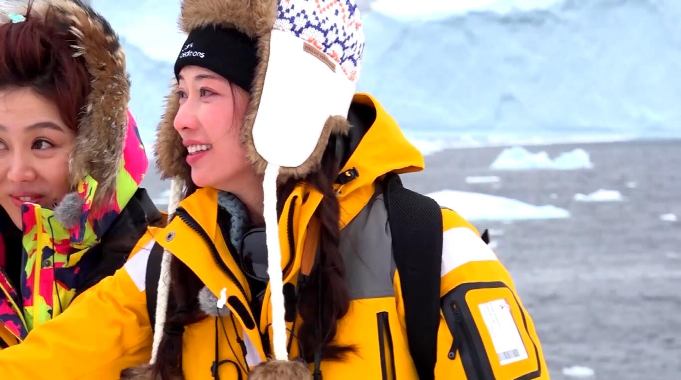 “花样团”露宿南极 林志玲跪在冰地上搭帐篷小脸通红