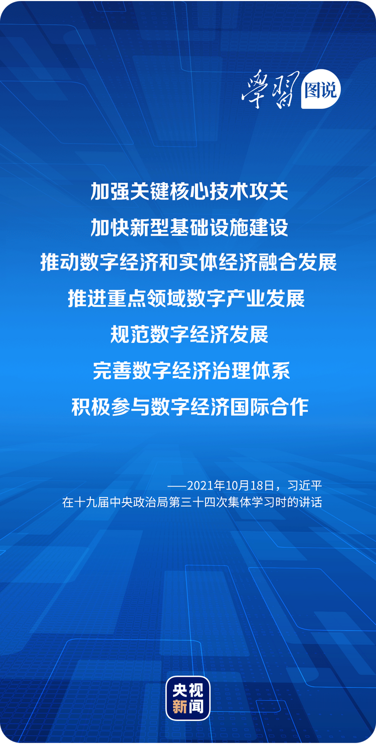 十九届中央政治局就推动我国数字经济健康发展进行第三十四次集体学习