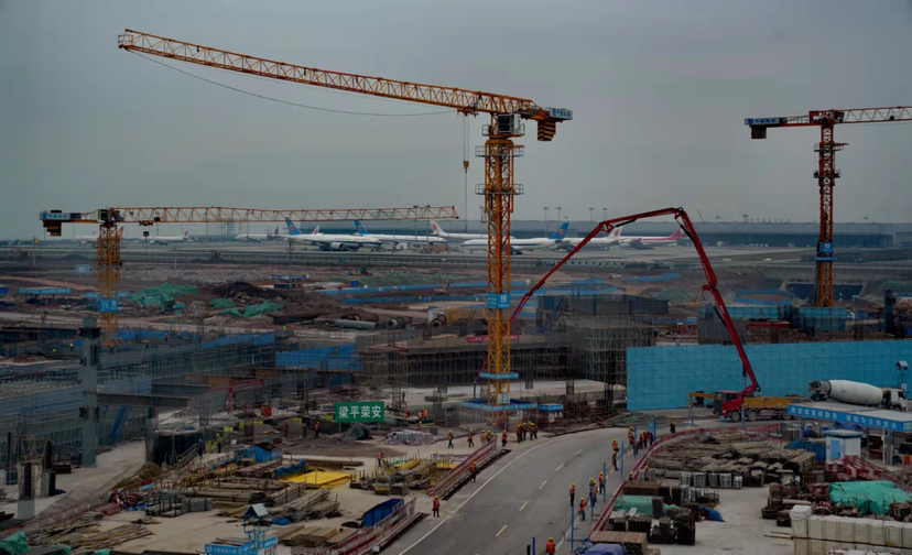 【城市远洋带图】重庆江北国际机场T3B航站楼指廊主体结构已完成60%