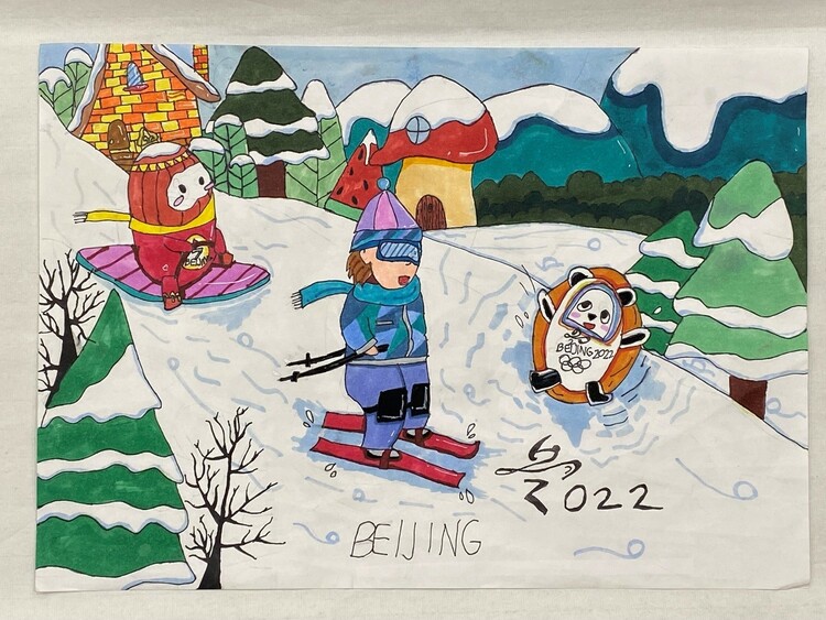 “我嚮往的冬奧”少兒繪畫作品走上匈牙利街頭
