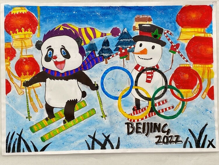 “我嚮往的冬奧”少兒繪畫作品走上匈牙利街頭