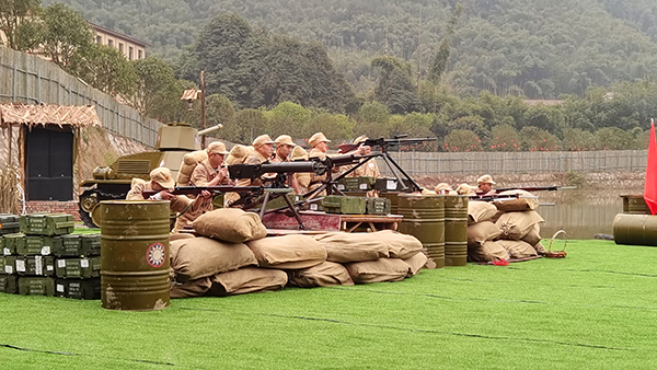 宜宾长宁：大型实景剧《川南剿匪记》首演仪式在七洞沟景区举行_fororder_演出现场-摄影-高学兵2