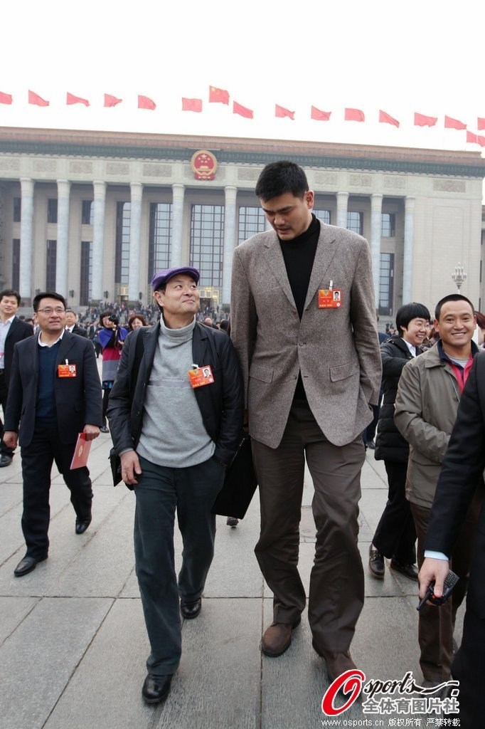 又见最萌身高差!姚明合影陈乔恩忍俊不禁