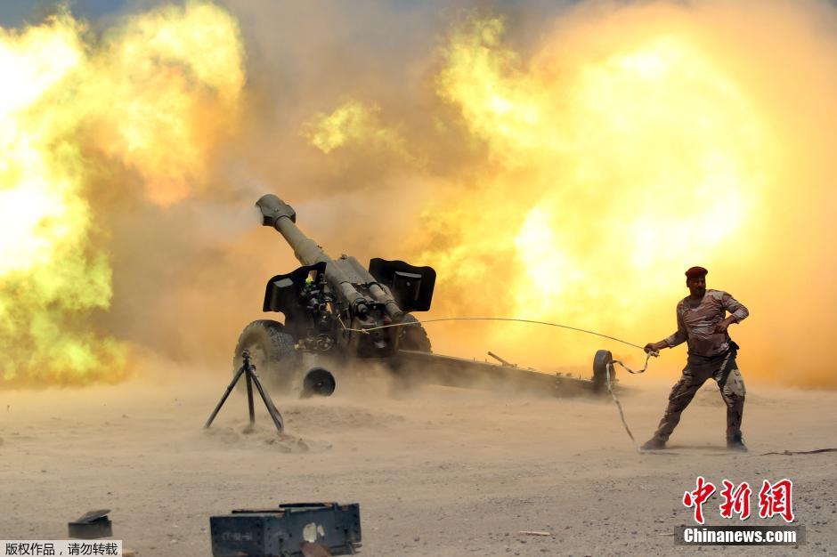 伊拉克军队进攻费卢杰 重炮猛轰反恐部队参战