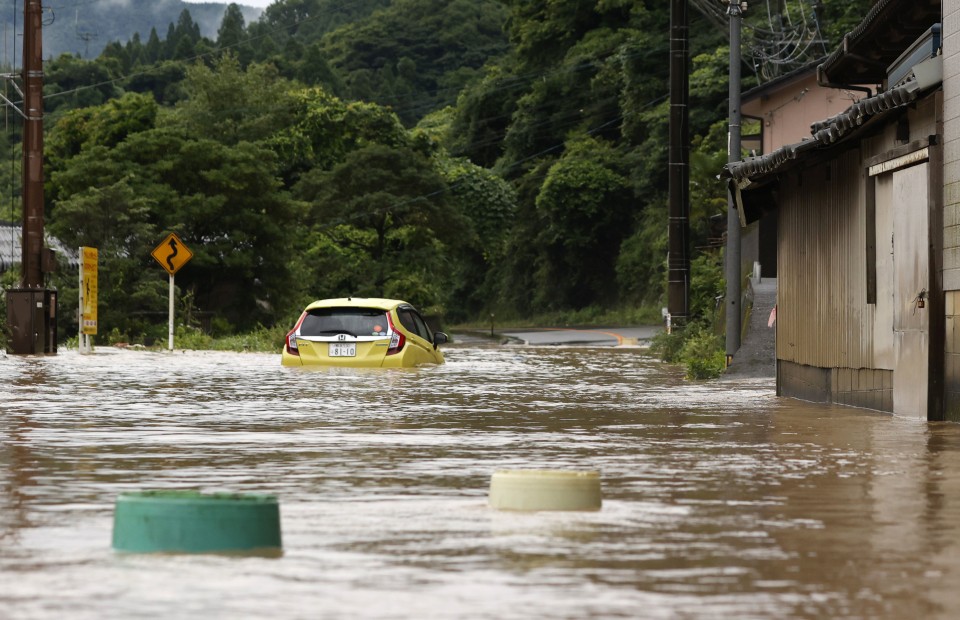 日本暴雨熊本县照片图片