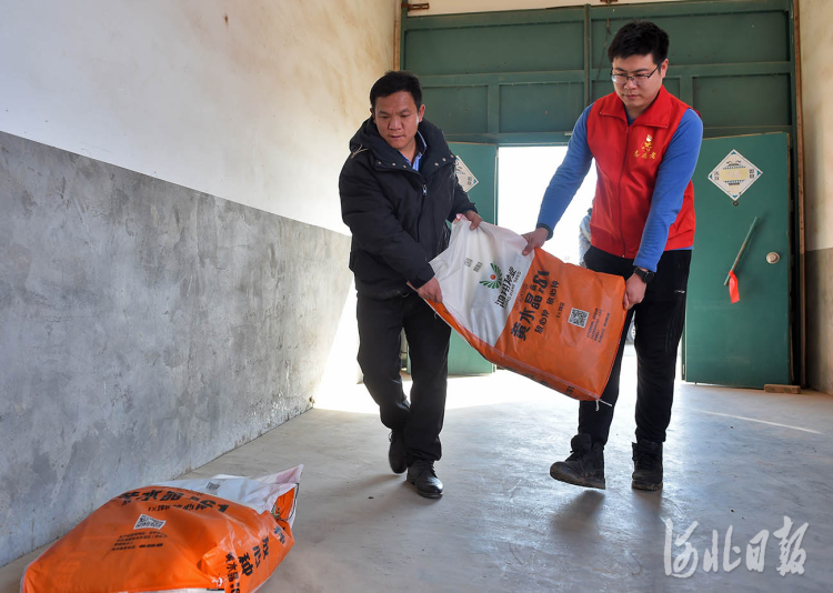 河北隆尧：送农资 助增收