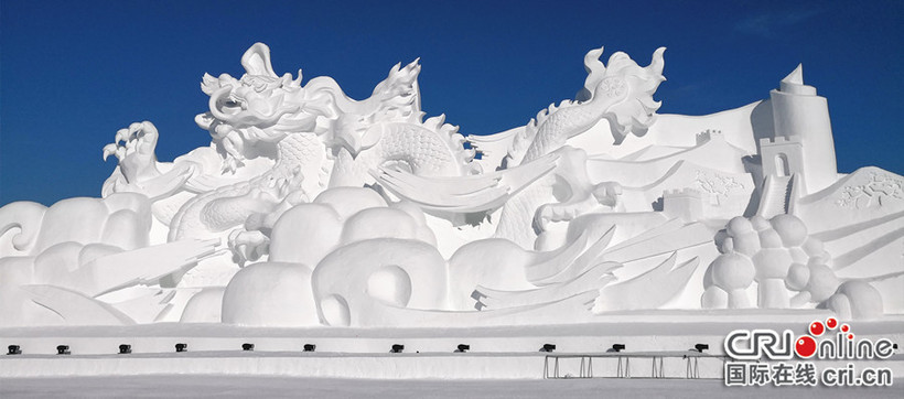 长春净月潭净月雪世界盛大开幕 中国风主题雪雕极具创意