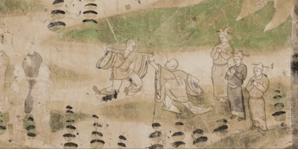 《艺术里的奥林匹克》探寻敦煌壁画中的“没骨”写意——摔跤组图