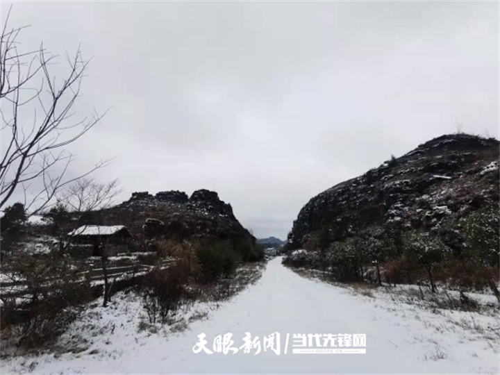 花溪高坡：梯田雪景美如畫