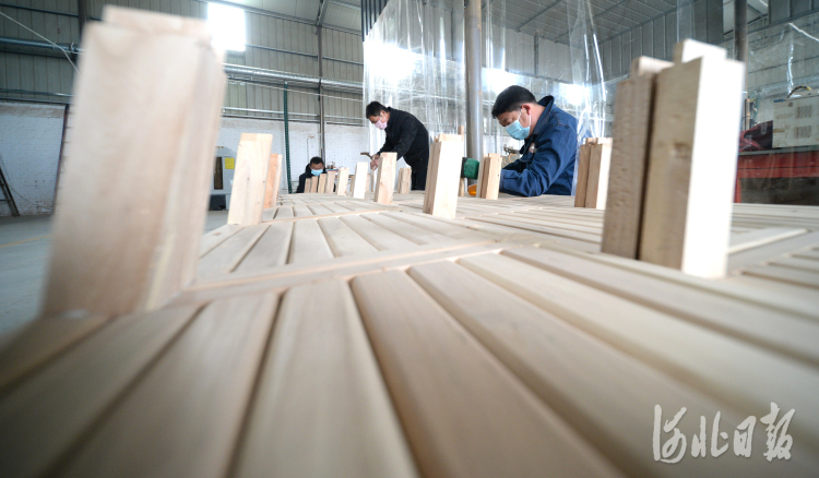 河北隆尧：家具产业“红火”生产