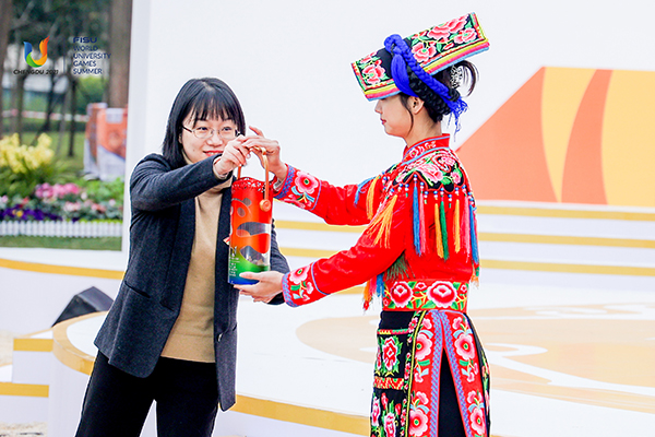 Welcome Ceremony for the Flame of Chengdu 2021 FISU World University Games Held_fororder_2