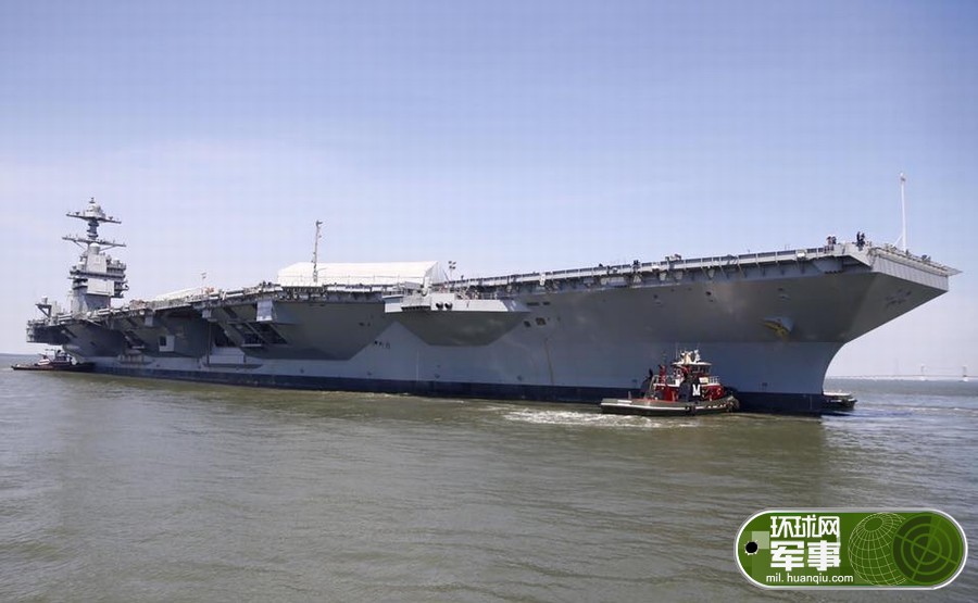 美國最昂貴航母交付海軍測試