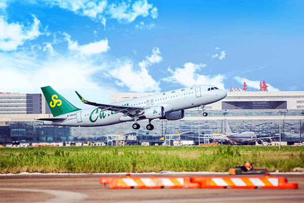 春秋航空飞机起飞 供图 春秋航空