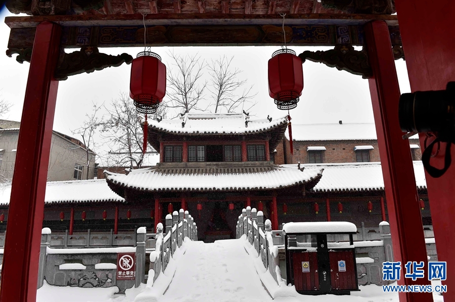 河南沁阳：博物馆雪景更迷人