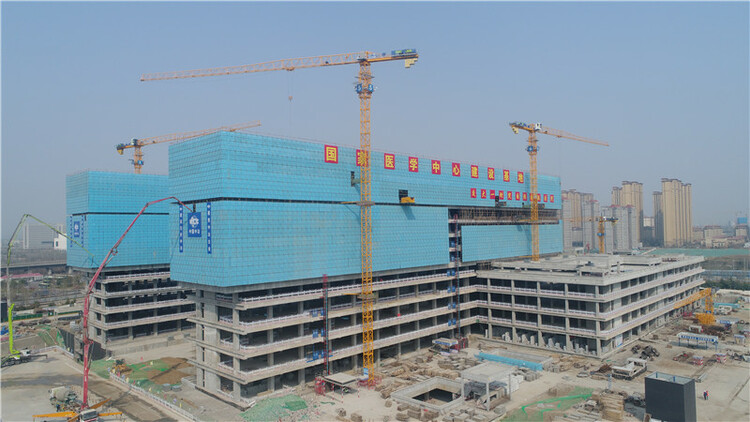 多點發力 統籌聯動 擘畫在陜高品質發展宏圖_fororder_建設中的西安交大一附院國際陸港醫院項目